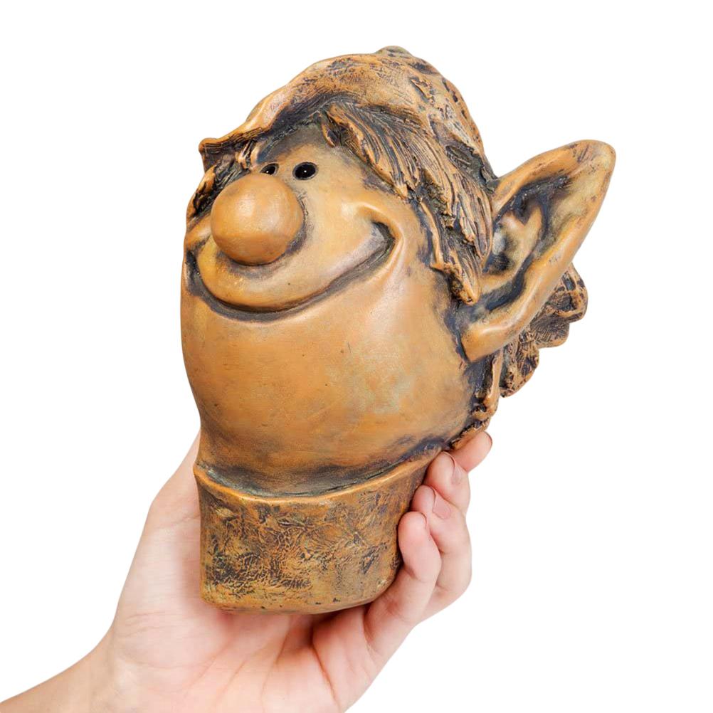 Garden Elf Tree Hugger Polyresin Tree Sculpture Garden Peeker Yard Art for Home Decoration