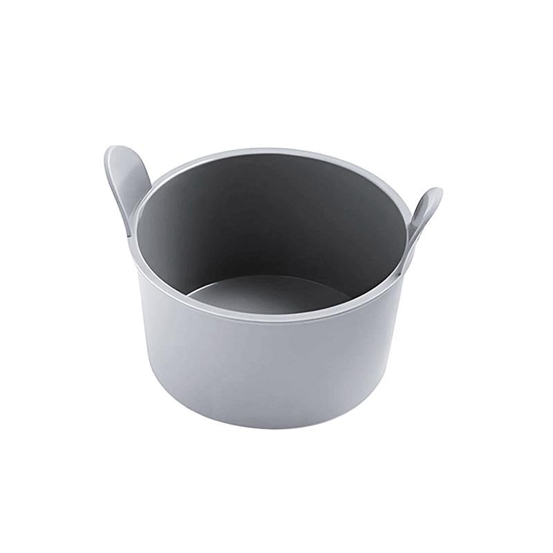 

Silicone Basket Muffin Cup Mold Air Fryer Oven Baking Tray Pizza Fried Chicken Basket Silicone Molds For Airfryer Microwave Oven серый