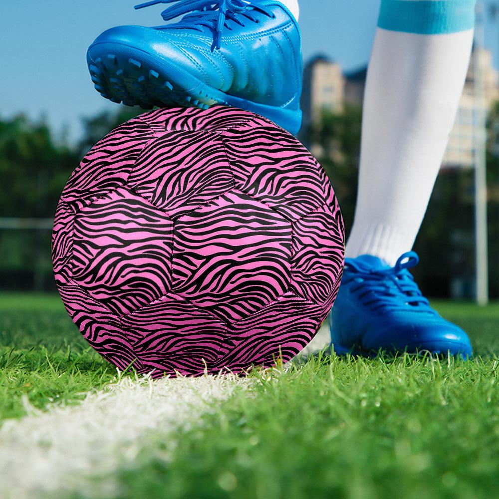 Animal Pattern Indoor Size 5 Soccer Ball Colorful Machine Stitched PVC Competition Ready Durable High-Bounce