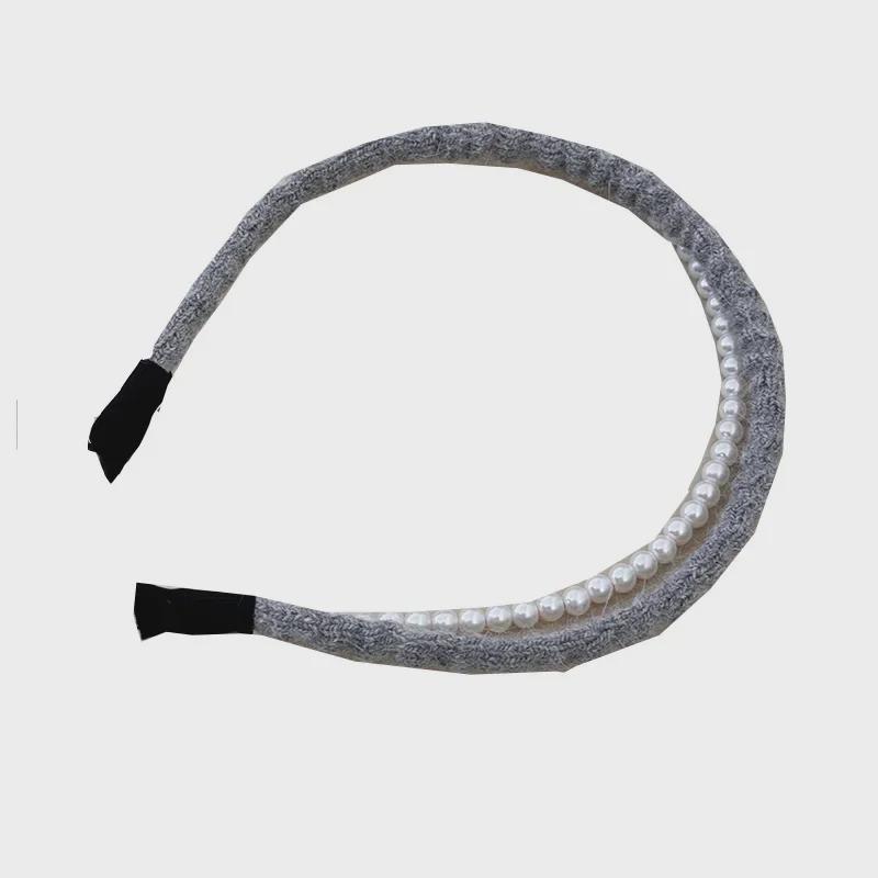 Coréen Automne/Hiver 2024: Bandeau Double Couche en Perles Pelucheuses - Accessoire Cheveux Élégant, Artistique & de Haute Qualité