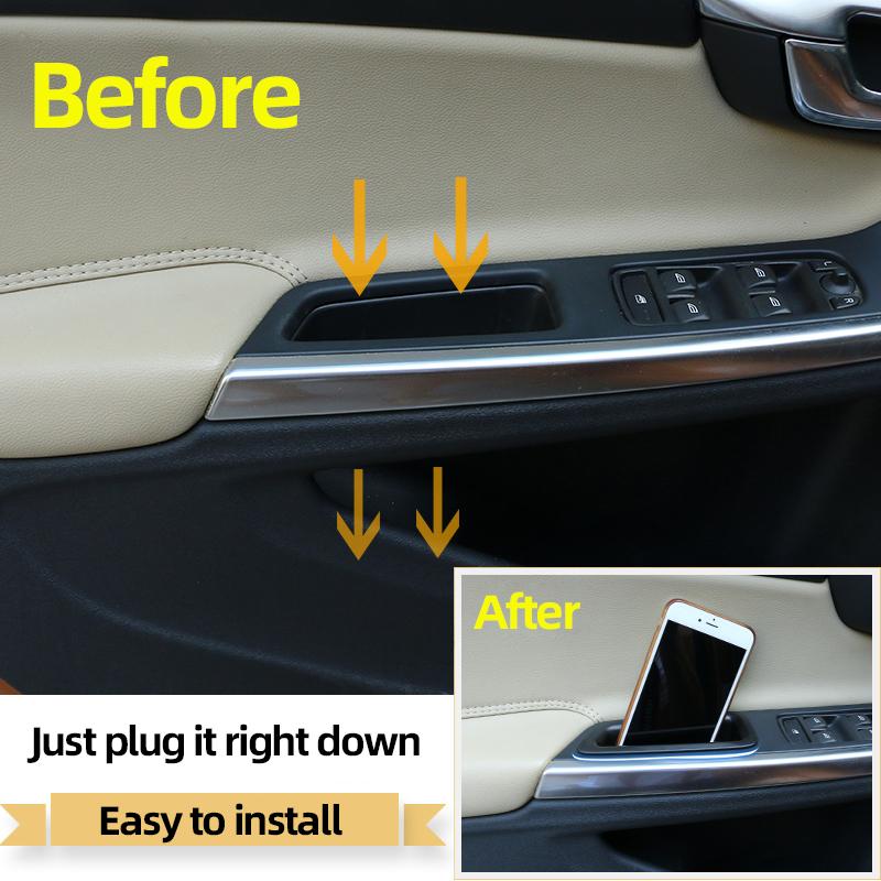 For Volvo S90 V90 v90CC Car Storage Box Door Storage Box Car Armrest Box 2016 2017 2017