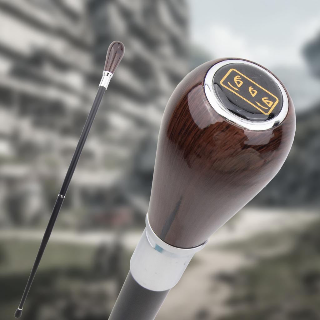 Brauner Holz-Schalthebel, luxuriöser, modischer Gehstock, dekorativer Stock, Gentleman, eleganter Cosplay-Gehstock, Knauf, Crosier, 92 cm