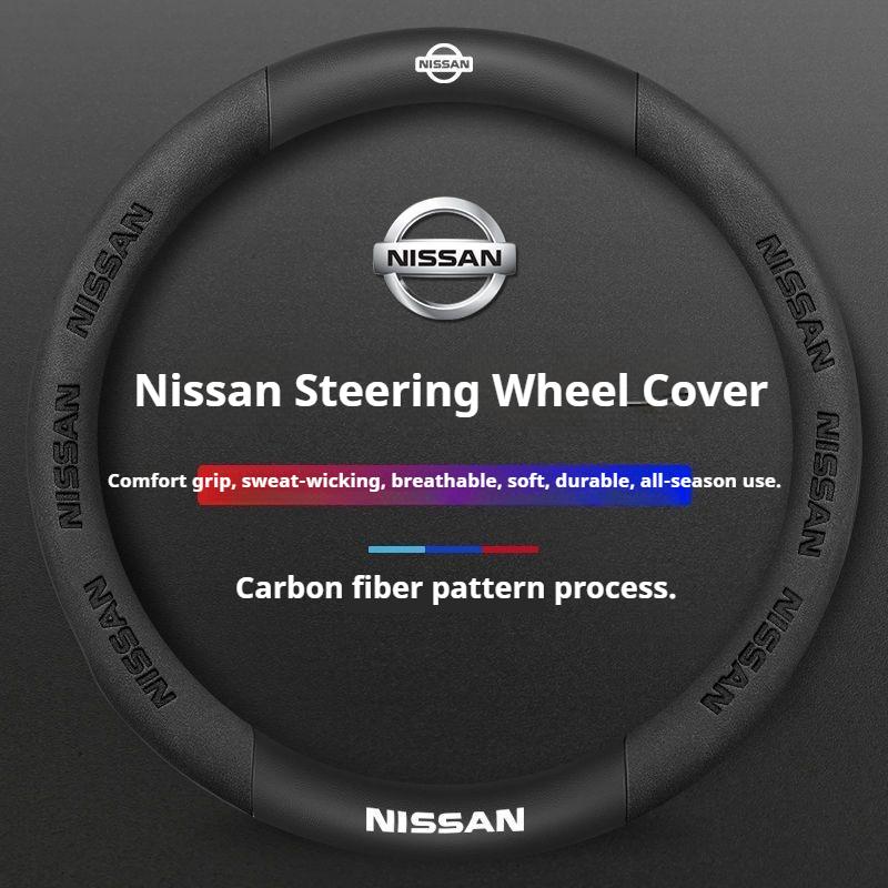 CCMLIC1 Leather Car Steering Wheel Cover for Nissan Qashqai Kicks March Xtrail Micra Leaf Qashqai J11 J10 J12 Armada Juke Accessories