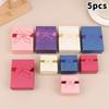 5Pcs Bow Jewelry Box Ring Earrings Bracelets Necklace Organizer Paper Jewelry Gift Packaging Box Wedding Proposal Supplies