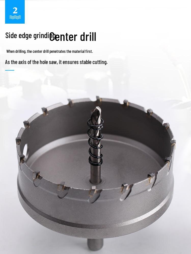 Tungsten Steel Hole Saw & Drill Bit Set for Metal, Wood, & Iron
