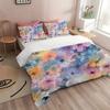 Colorful Watercolor Floral 3D Printed Bedding Cover Vibrant Flower Lightweig Duvet Cover For Teens Adults Quilt Cover Pillowcase