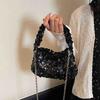 Small Square Bag Fashiable Sequin Bag Pearl Chain Bag New For Daily Shopping Party