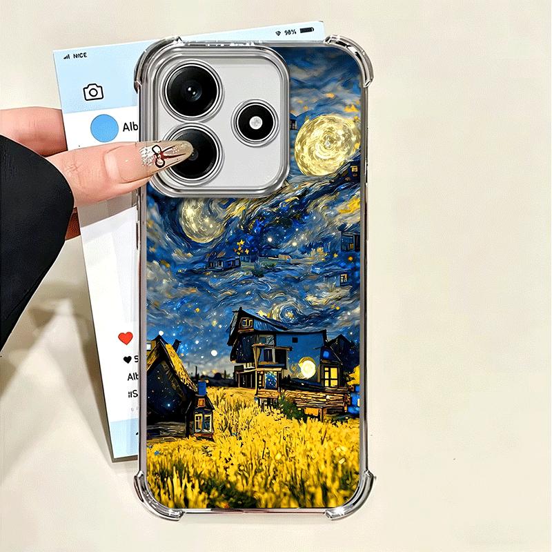 

Мягкий чехол для телефона Звездная ночь Ван Гог для Xiaomi Poco X7 X8 Pro Max X6 X5 X3 F8 Ultra F7 M8 M7 M5S Redmi 15C 15A 15 14C 13C Xiaomi Poco X6