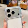 HD Transparent Acrylic Hard Phone Case For iPhone 17 16 15 14 13 Pro Max With Metal Button Armor Shockproof Bumper Cover