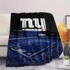 NY Giants Printed Flannel Blanket, soft throw for bedroom sofa, washable, fan merchandise, great gift.