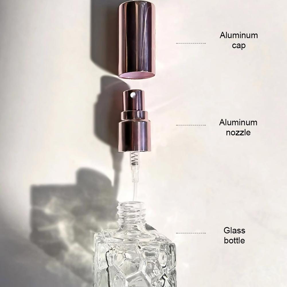 Portable 10ml Rose Gold Perfume Spray Perfume Spray Water Cube Perfume Sample Bottle Perfume Bottles