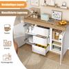 Chest of Drawers with 3 Drawers And 2 Doors, Locker, Storage Function, for Bedroom And Living Room, E1 Chipboard, White+Oak