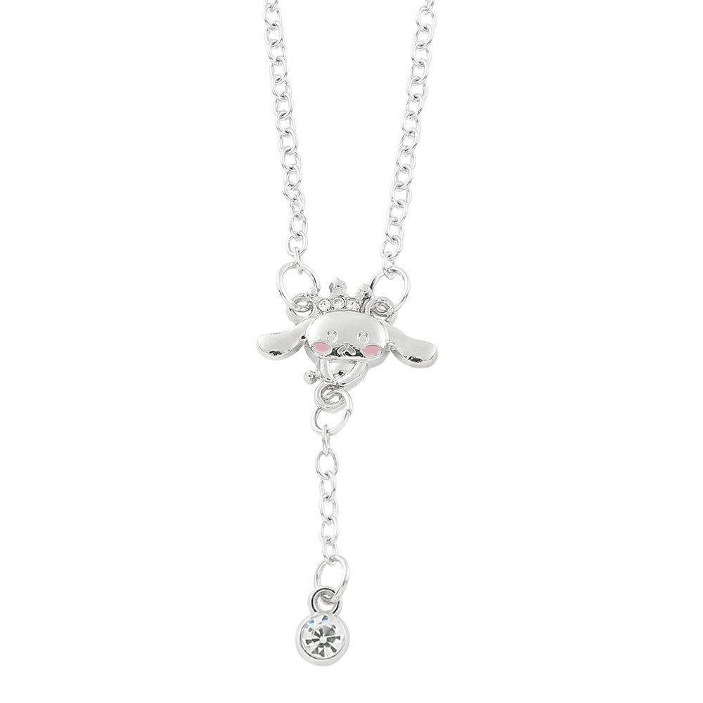 Kawaii Sanrio Series Necklace Cute Cartoon Cinnamoroll Hello Kitty Necklace for Girls Birthday Party Jewelry Accessories Gifts