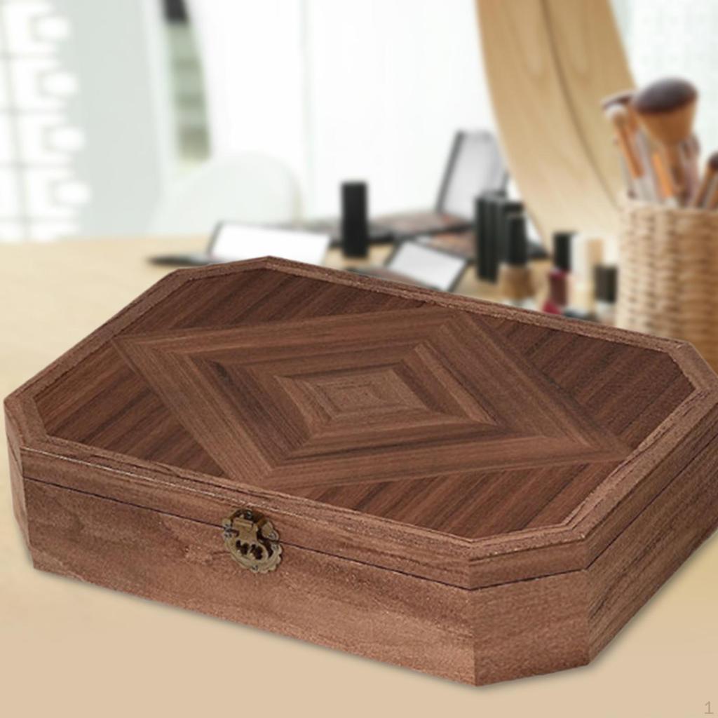 Stolní úložný box na šperky, držák na šperky, uzamykatelný, s přední sponou