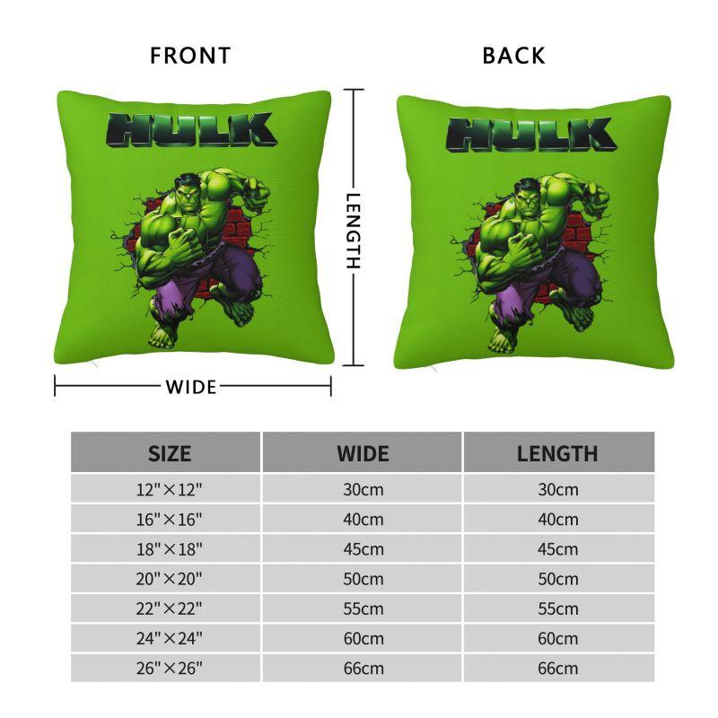 Custom Luxury Hulk Superhero Cushion Covers 45x45cm Soft Throw Pillow for Car Square Pillowcase