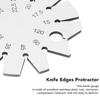 Bevel Angle Gauge Stainless Steel Oblique Edges Protractor for Knife Blade Measuring 15-120 Degree Knife Bevel Gauge