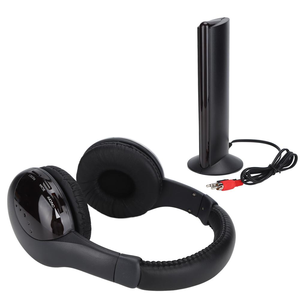 5 in 1 Wireless Headphones HiFi Deep Bass FM Radio Over Ear Headphones with Monitoring for PC TV Audio Device