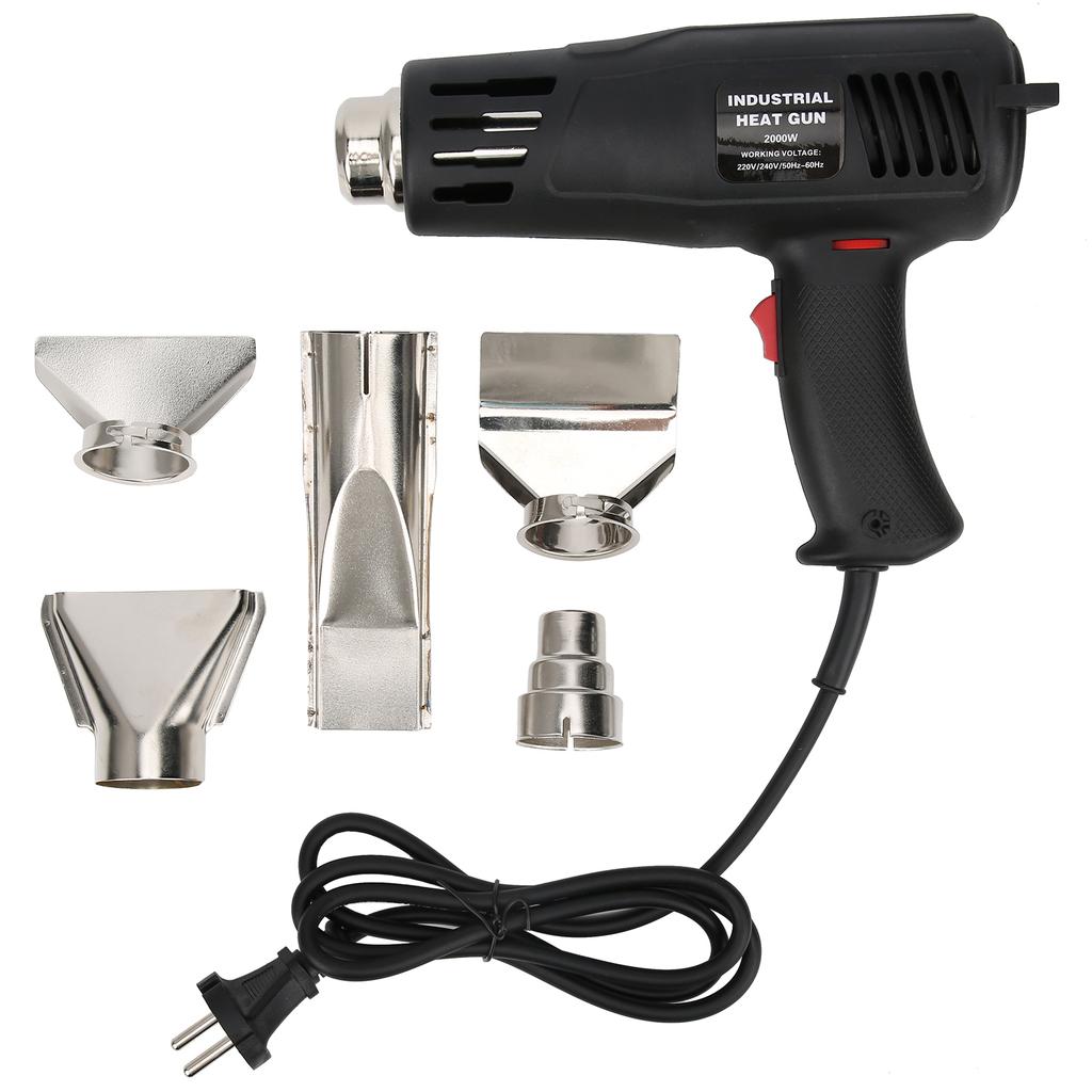 2000W Temperature Adjustable Hot Air Gun with Nozzles Industrial Tool