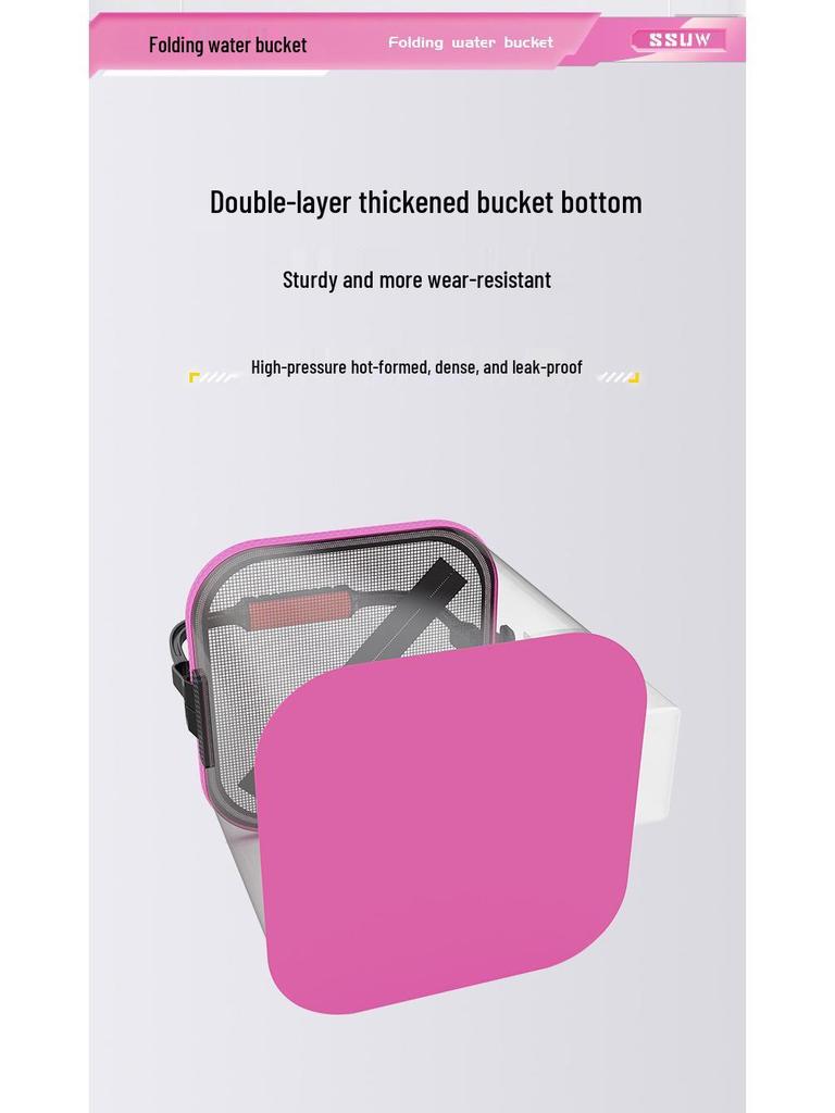 Foldable EVA Multipurpose Fish Tank & Breeding Bucket - Transparent Outdoor Fishing Gear