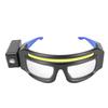 LED Safety Glasses with Rotatable Headlight Motion Sensor Lighted Glasses Adjustable Brightness Rechargeable for
