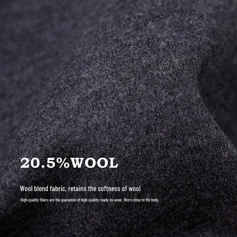 TRIES Men's Spring Notched Lapel Wool Blend Overcoat