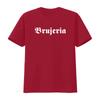 BRUJERIA T-SHIRT Nuova Grafia Gotica Disponibile in Tutte le Taglie S M L XL XXL Colori Nero Bianco vintage Lavato Casual streetwear
