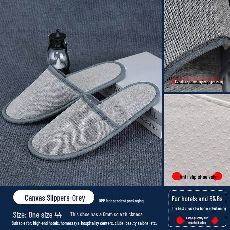 Washable Anti-Slip Winter Fleece Slippers for Guests