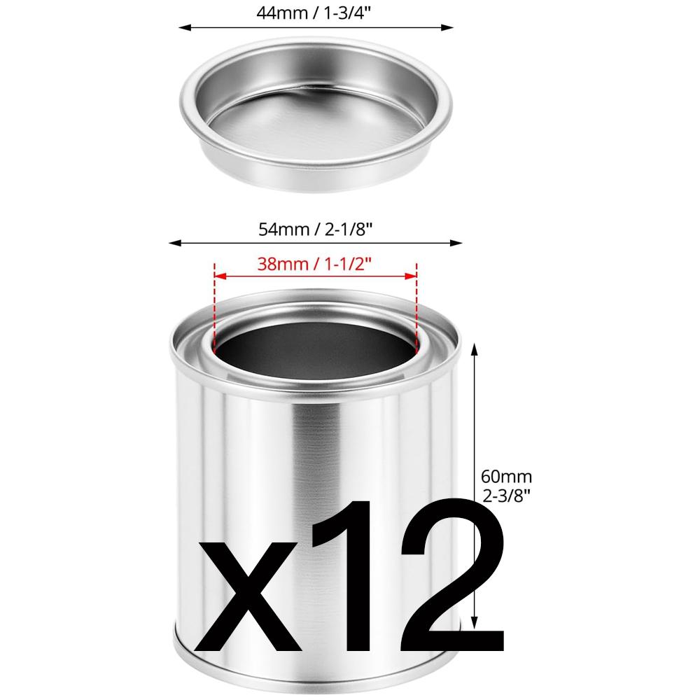 Lattine di vernice metalliche da 1/4 di pinta con coperchi, Contenitori vuoti in banda stagnata per vernice per lavoretti fai-da-te, Conservazione della vernice
