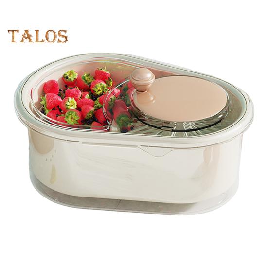 

Большая емкость для мойки фруктов, вращающаяся чаша со съемной щеткой, простая в использовании ручная мойка фруктов и овощей, сливная корзина