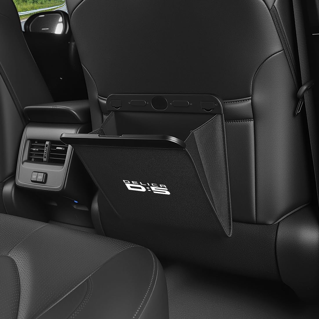 

Car Trash Can for Delica Multifunctional Garbage Car Interior Organization Compatible with Delica CV Series Magnetic Odor Leak Mountable on Car Seat чёрный