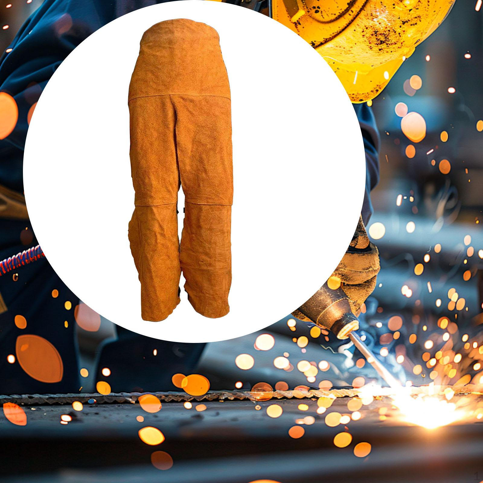 Welding Apron Split Leg Pants Heavy Duty Sturdy Work Shop Welder Protective Clothes
