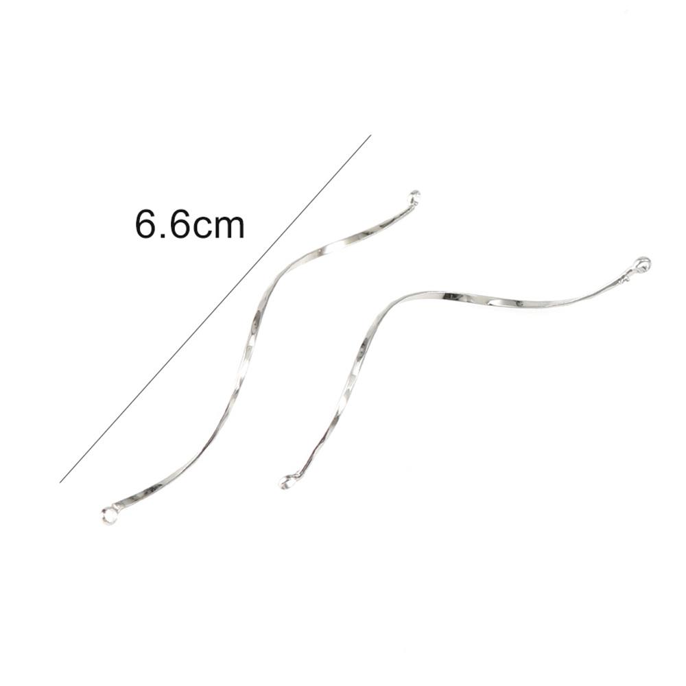 5.3-6.6cm10Pcs S shape Pendant DIY Earring Accessories Materials Double Head Crafting Supplie Jewelry Making Bracelet Necklace