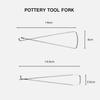 Pottery Fork Trimming Knife Metal Scraping Tool Ceramic Clay Sculpting Trimming Polishing Tool for DIY Handmade Pottery