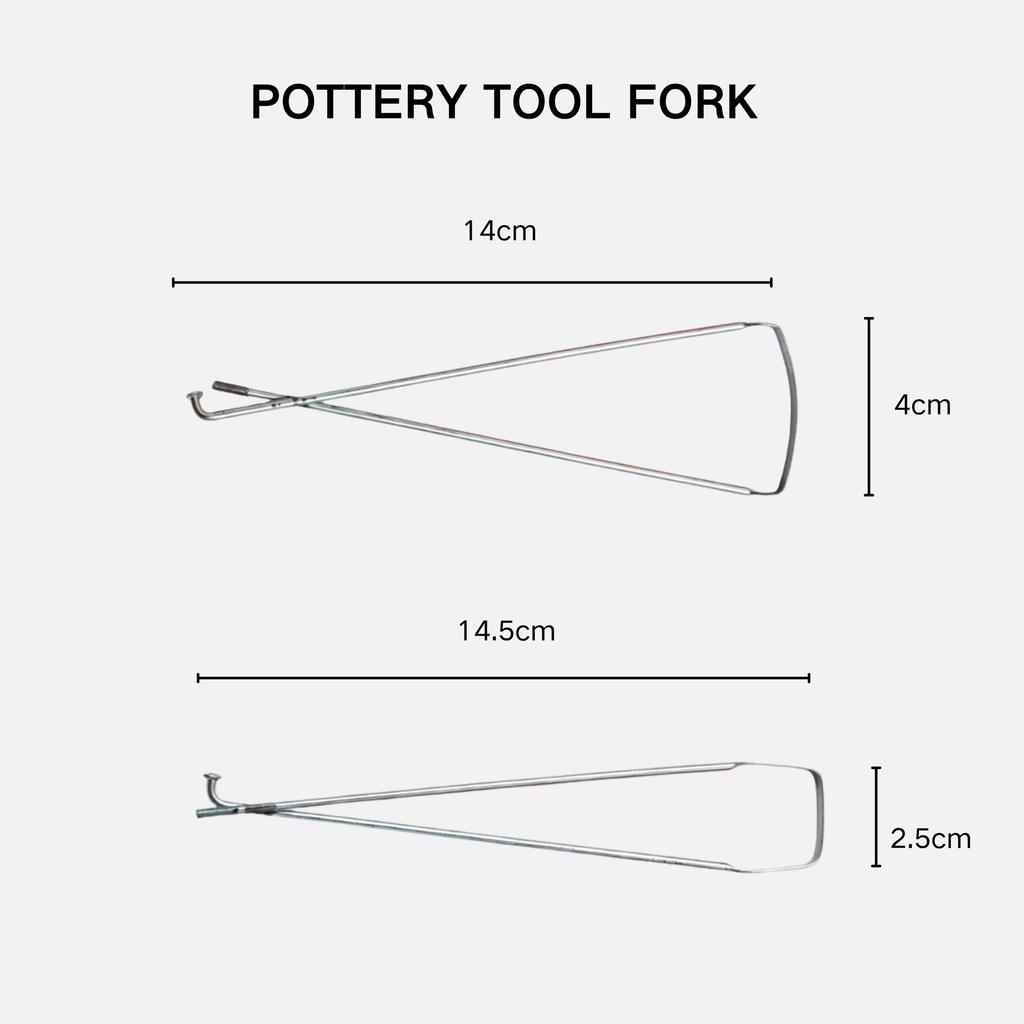 Pottery Fork Trimming Knife Metal Scraping Tool Ceramic Clay Sculpting Trimming Polishing Tool for DIY Handmade Pottery