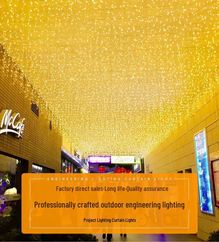 Solar LED Starry Icicle String Lights for Outdoor Wedding Decorations