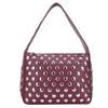 High Quality Solid PU Versatile Small Square Bag Youth Rivet Decoration Sweet Shoulder Bag Sewing Thread Concise Women's Handbag