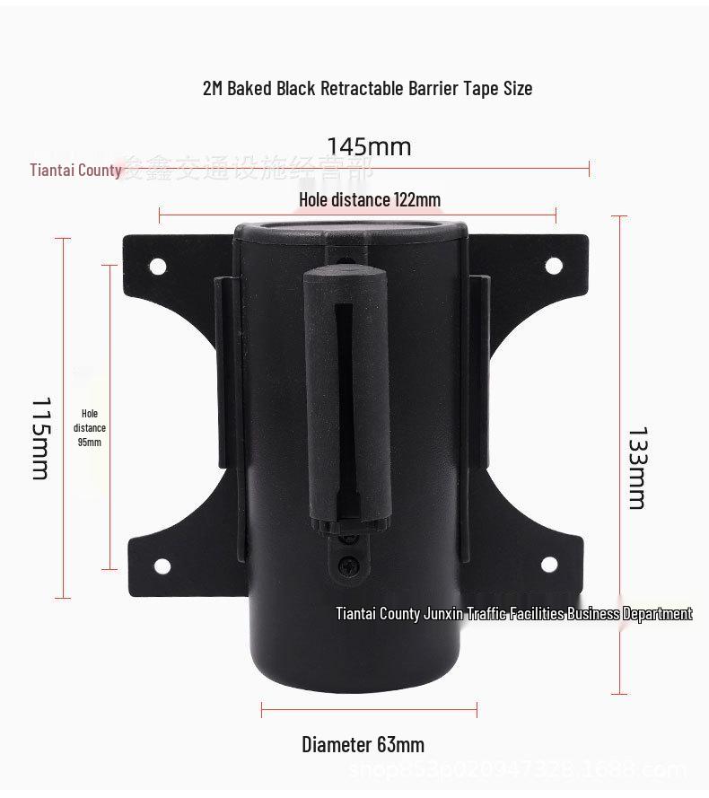 Wall-Mounted Retractable Barrier Tape: Aisle & Corridor Warning Line for Malls & Counters