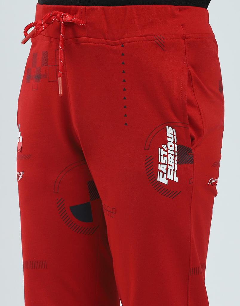 MONTE CARLO Boy's Regular Fit Printed Track Pants