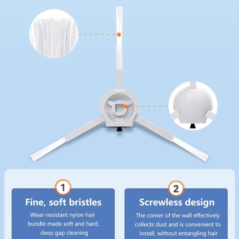 Vacuum Cleaner Brushroll Vacuum Cleaner Side Brushes Vacuum Accessories Set Vacuum Cleaner Filters for B101CN/1S Models