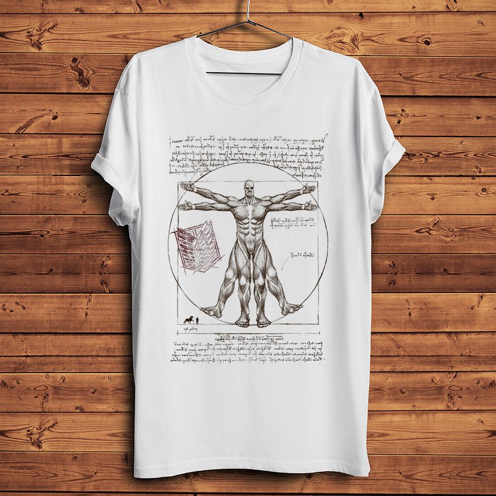 

Leonardo da VinciUomo vitruviano Proportionfunny anime t shirtUnisex new white casual cool geek streetwear tshirt S