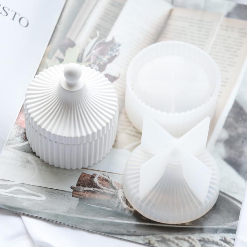Meimuer DIY Aromatherapy Plaster Candle Mold & Epoxy Resin Jewelry Box Silicone Mold