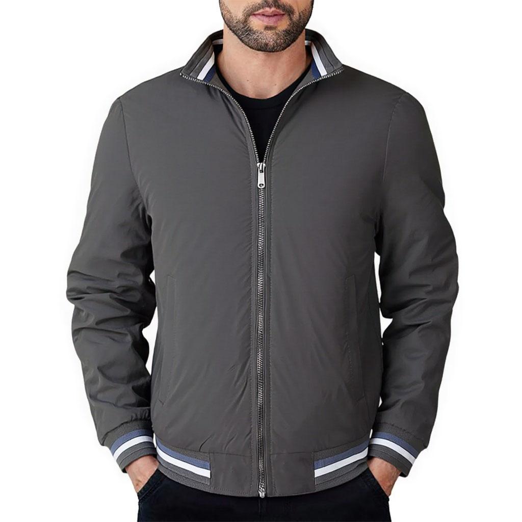 Men Casual Sports Jacket Spring Autumn Solid Color Breathable Windproof Waterproof Zipper Thin Coat Stand-up Collar Jackets