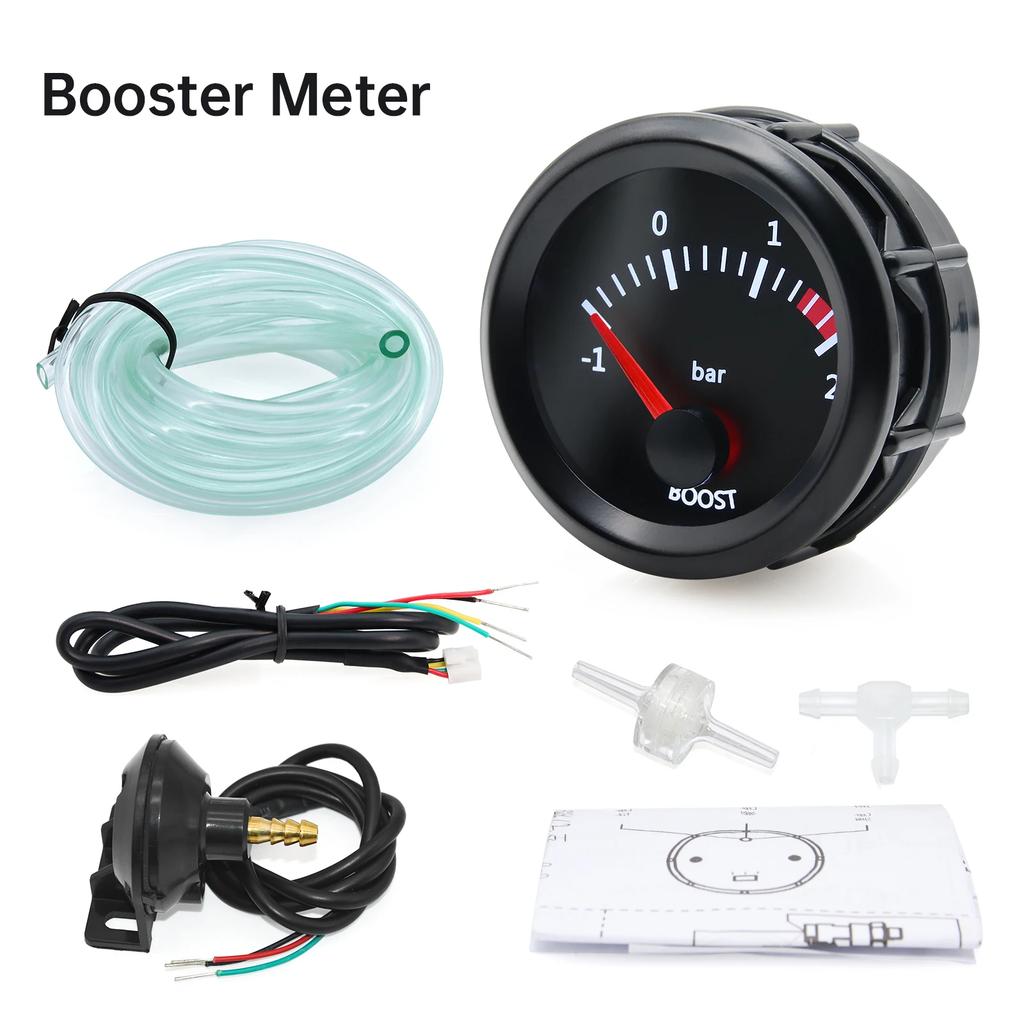 52mm 12V Car Oil Pressure Gauge Water Temp Oil Temp Volt Air Fuel Ratio Boost Exhaust Temp LED Meter For 12V Racing Gauge
