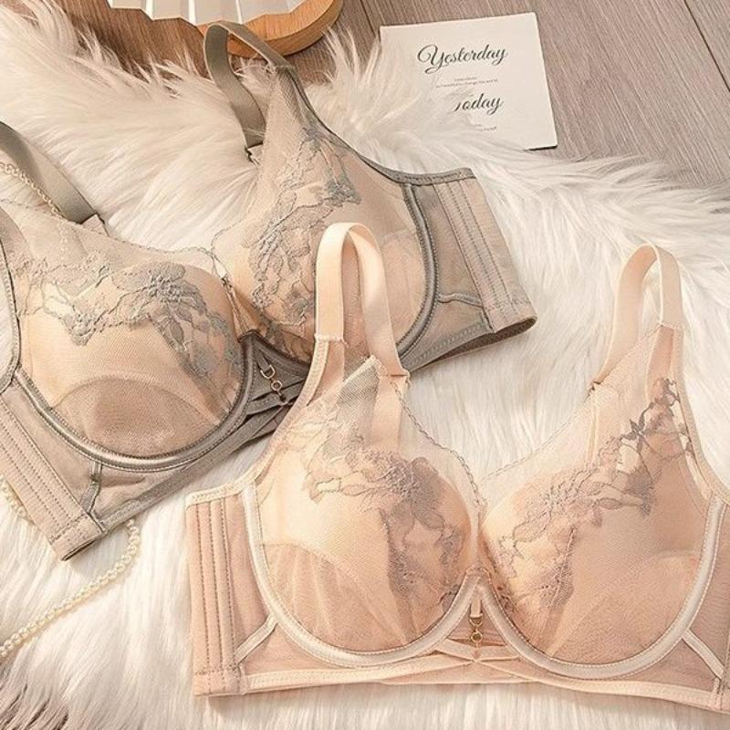 Women's Summer Thin Sexy Big Boobs Show Small Gather Breast To Prevent Drooping Non Mark Underwear