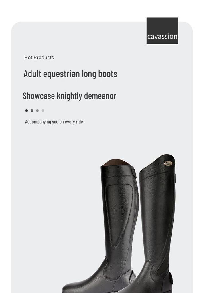 Hochgeschnittene Reitstiefel aus Rindsleder 8106107