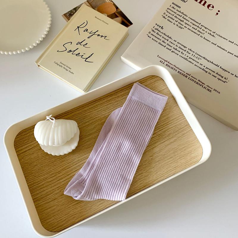 Ultra-Thin And Breathable Medium Tube Socks Catwalk Solid Color Socks Summer Stacking Socks Vertical Stockings Breathable And Sweat-Absorbing