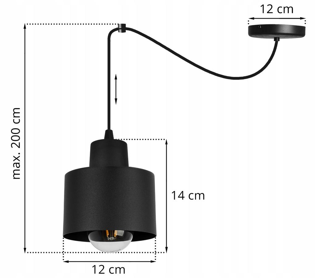 MODERN TAKLAMPA SVART LED-LAMPA