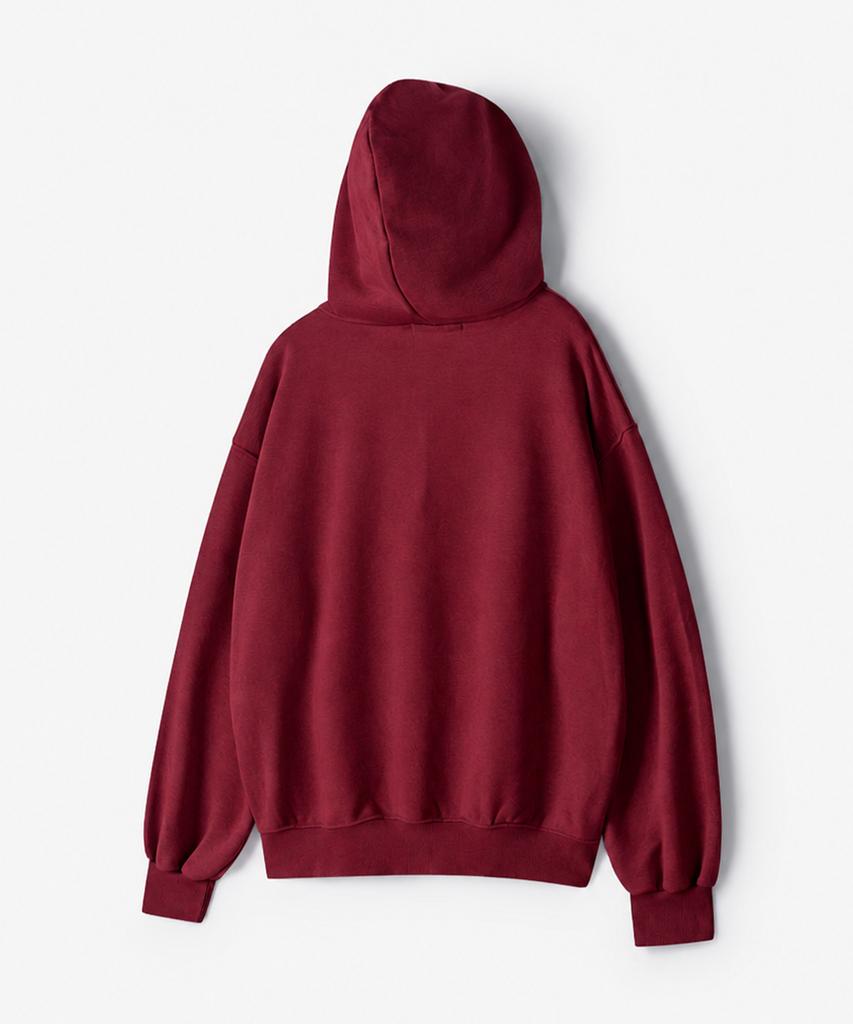 POLYGRAM Balaclava Oversized Sweat Hoodie - Burgundy