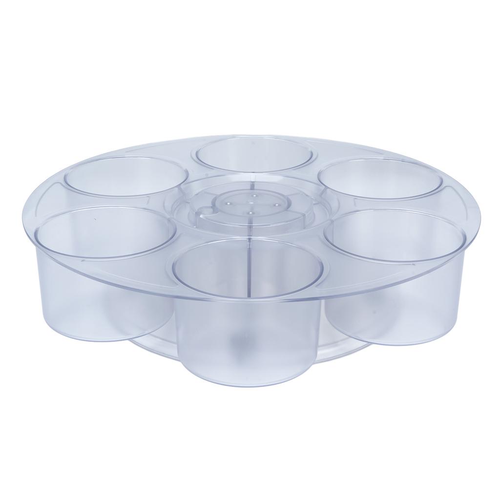 Wasserflaschen Organizer 360 Grad Drehbar Kunststoff Rutschfest Tassen Aufbewahrungshalter Ständer für Wasserflaschen mit Griff