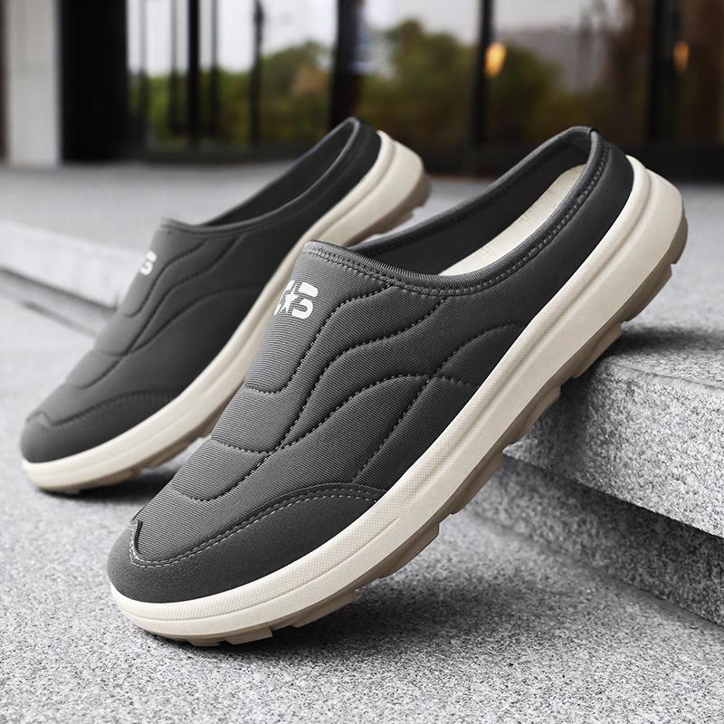 Men's Shoes Summer New Half Slippers One-pedal Casual Shoes Breathable and Comfortable Dad Shoes Lightweight and Versatile Single Shoes
